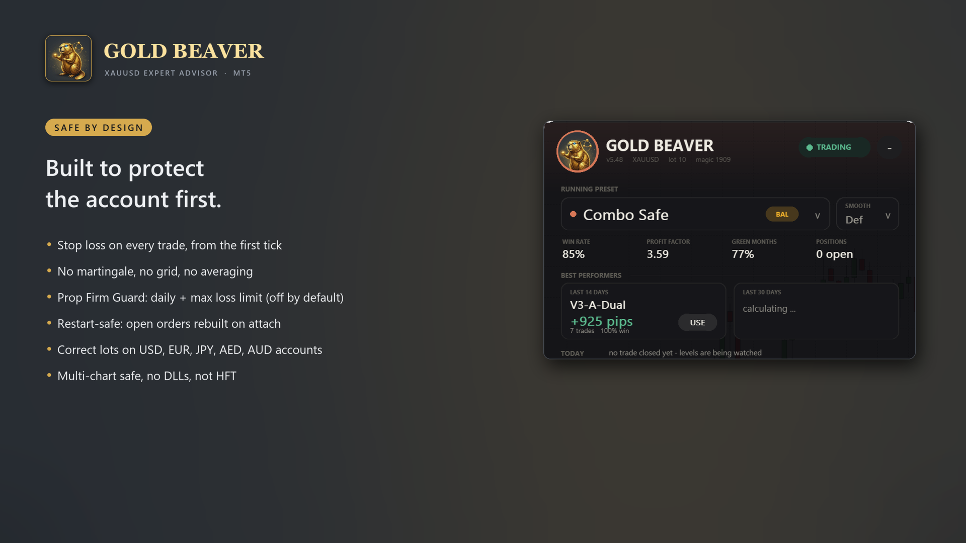 Gold Beaver MT5 — MQL5 لقطة شاشة 4